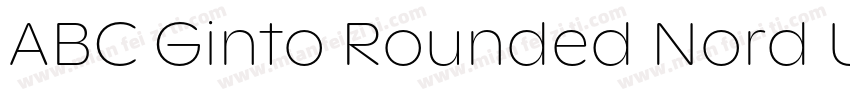 ABC Ginto Rounded Nord Unlicensed T字体转换